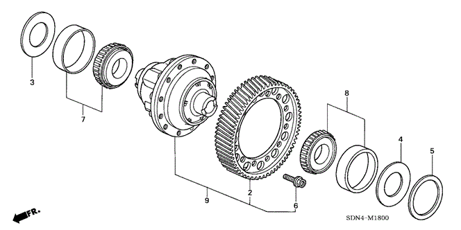 Transmission - Manual/MT Differential (V6) for 2003 Honda ACCORD COUPE #1