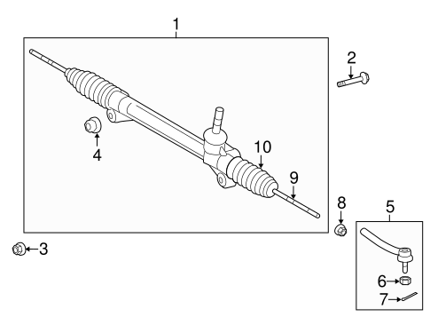 STEERING/STEERING GEAR & LINKAGE for 2010 Toyota Highlander #2