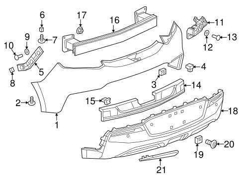 Bumper & Components - Rear for 2016 Chevrolet Volt #0