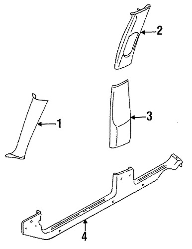 Mystique INTERIOR TRIM - PILLARS