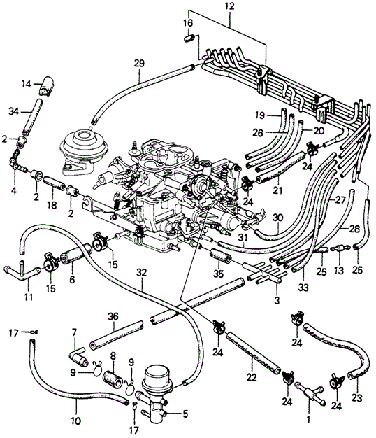 ENGINE/FUEL TUBING (4) for 1981 Honda CIVIC HATCHBACK #1