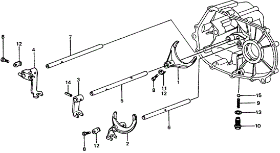 TRANSMISSION - MANUAL/4MT SHIFT FORK for 1976 Honda CIVIC COUPE #1