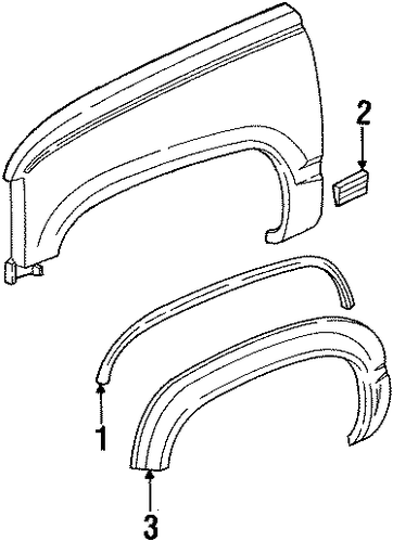 C2500 Pickup EXTERIOR TRIM - FENDER