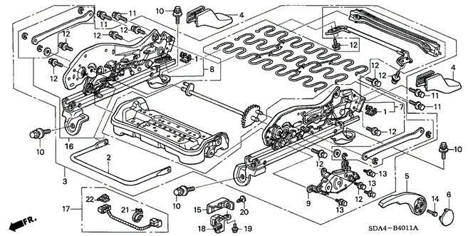 INTERIOR / BUMPER/FRONT SEAT COMPONENTS (L.) (MANUAL HEIGHT) for 2006 Honda ACCORD SEDAN #1