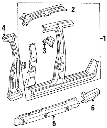 Grand Marquis CENTER PILLAR & ROCKER