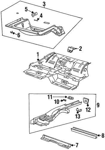 SW2 REAR FLOOR & RAILS