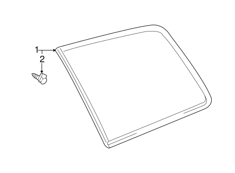 Glass & Hardware for 2005 Toyota Highlander #0