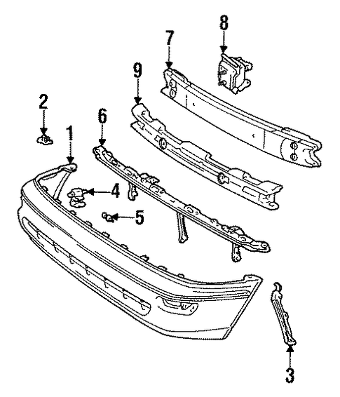 BODY/BUMPER & COMPONENTS - FRONT for 1997 Toyota Corolla #1