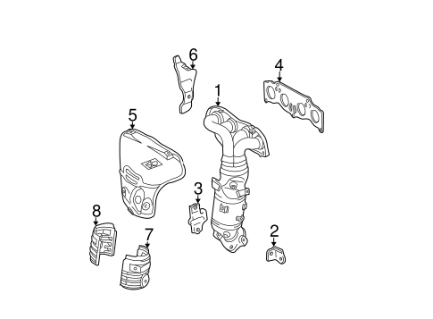 EXHAUST SYSTEM/EXHAUST MANIFOLD for 2004 Toyota Camry #1