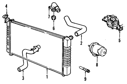 Radiator & Components for 1998 Oldsmobile 88 #1