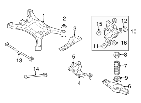 Rear Suspension/Rear Suspension for 2011 Nissan Altima #7