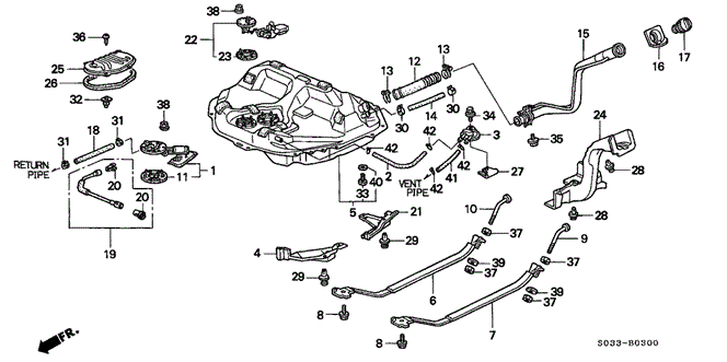 ELECTRICAL / EXHAUST / HEATER / FUEL/FUEL TANK (1) for 1996 Honda CIVIC HATCHBACK #1