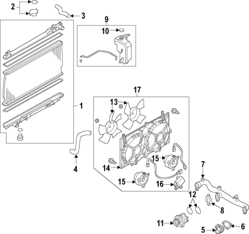 Cooling System for 2019 Infiniti Q70 #0