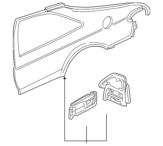 4339073 Деталь QUARTER PANEL, LEFT