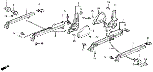 INTERIOR / BUMPER/FRONT SEAT COMPONENTS (1) for 1989 Honda CIVIC HATCHBACK #1