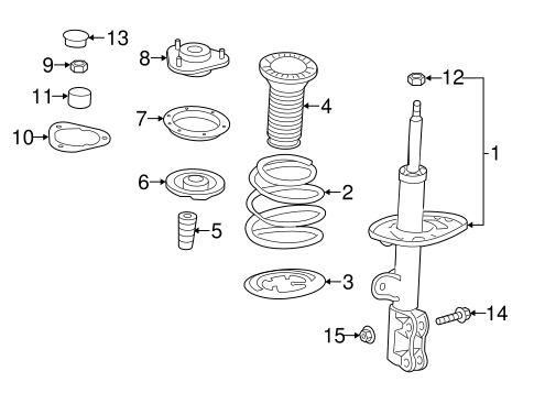 FRONT SUSPENSION/STRUTS & COMPONENTS for 2013 Toyota RAV4 #1