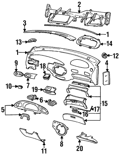 Taurus INSTRUMENT PANEL COMPONENTS