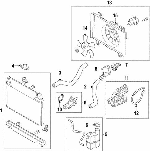 Cooling System for 2012 Mazda 2 #0