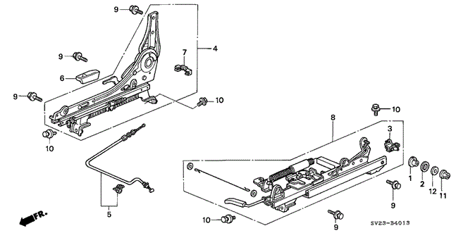 INTERIOR / BUMPER/FRONT SEAT COMPONENTS (4) for 1996 Honda ACCORD COUPE #1