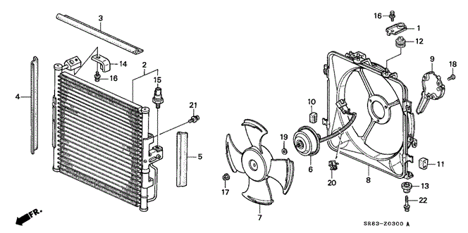 Body/Air Conditioning/A/C Condenser (2) for 1993 Honda CIVIC COUPE #1