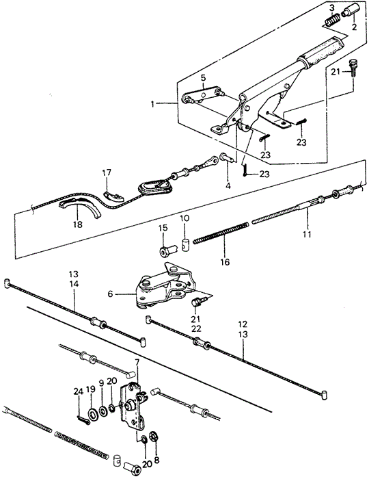 CHASSIS/PARKING BRAKE for 1982 Honda CIVIC 5-DOOR #1