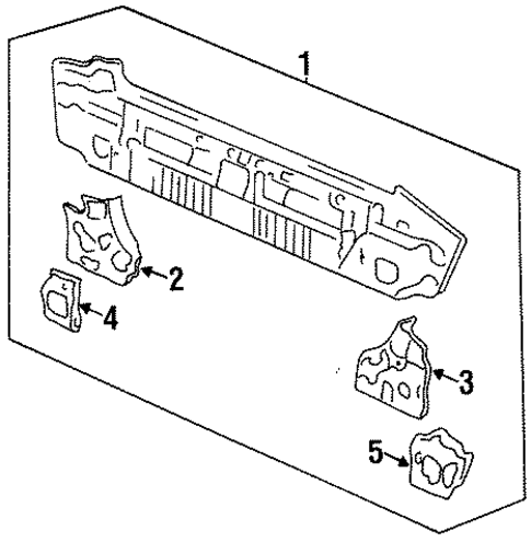 OEM Honda 66166-SX0-300ZZ - Rear Body Panel Stiffener OEM Honda 66166-SX0-300ZZ - Rear Body Panel Stiffener
