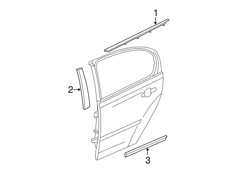 Malibu EXTERIOR TRIM - REAR DOOR