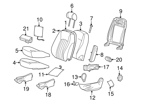 X-Type FRONT SEAT COMPONENTS 3