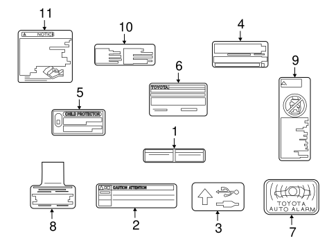 BODY/LABELS for 2013 Toyota Yaris #1