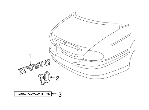 X-Type EXTERIOR TRIM - LIFT GATE