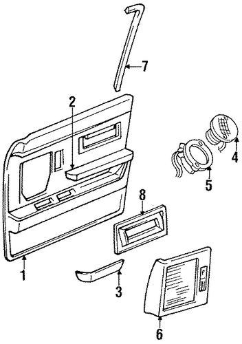 New Yorker INTERIOR TRIM - FRONT DOOR