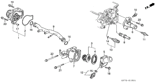 Water Pump - Sensor (2) for 1995 Acura INTEGRA HATCHBACK #0