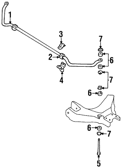 Front Suspension/Stabilizer Bar & Components for 1994 Nissan D21 #2