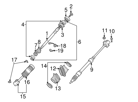 Shaft & Internal Components for 2000 BMW X5 #0