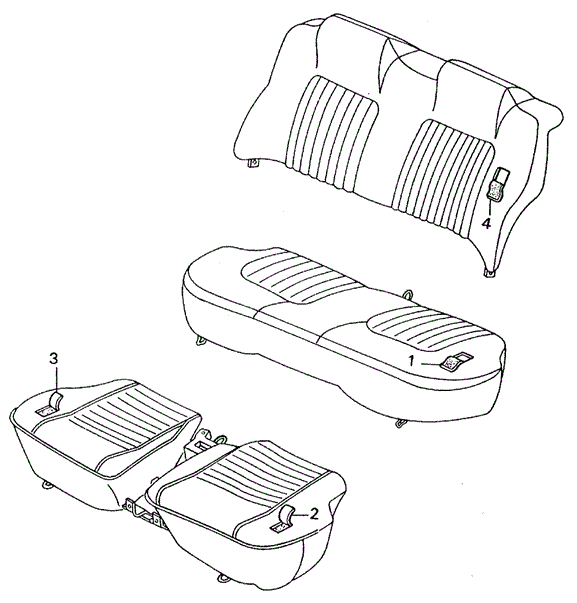 INTERIOR / BUMPER/REAR SEAT COMPONENTS for 1982 Honda CIVIC SEDAN #1