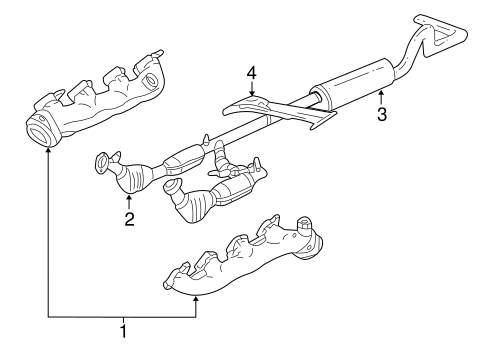 Exhaust System/Exhaust Components for 2002 Ford E-150 Econoline Club Wagon #1