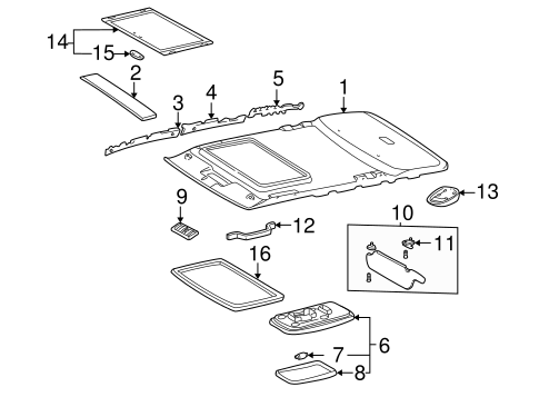 BODY/INTERIOR TRIM - ROOF for 2005 Toyota RAV4 #1