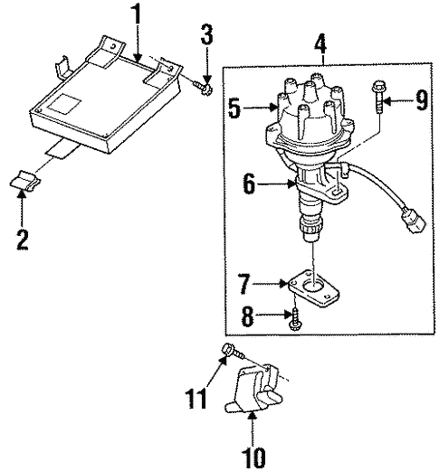 Distributor for 1995 Nissan Quest #0