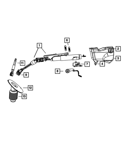 Steering Column and Intermediate Shaft for 2009 Chrysler Town & Country #0