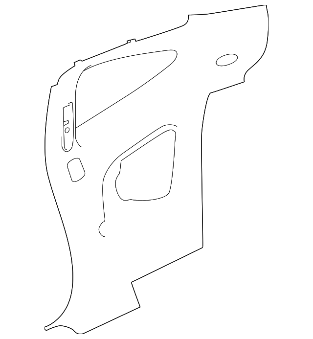 C2N2652LHJ Деталь QTR TRIM PANEL, RIGHT