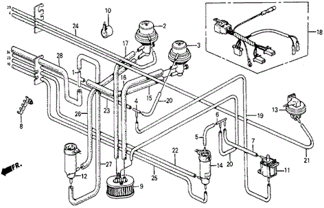 No. 2 Control Box Tubes for 1987 Honda Civic #0