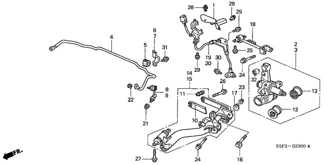 CHASSIS/REAR LOWER ARM for 2004 Honda CIVIC COUPE #1
