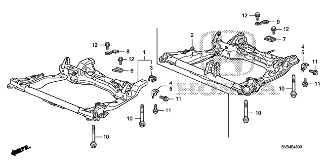 BODY / AIR CONDITIONING/FRONT SUB FRAME for 2010 Honda CIVIC COUPE #1