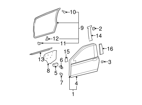 BODY/EXTERIOR TRIM - FRONT DOOR for 2010 Toyota Yaris #1