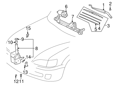 BODY/WIPER & WASHER COMPONENTS for 1998 Toyota Camry #1
