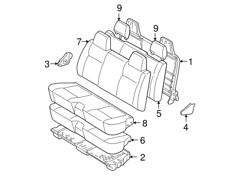 BODY/FRONT SEAT COMPONENTS for 1998 Toyota Tacoma #1