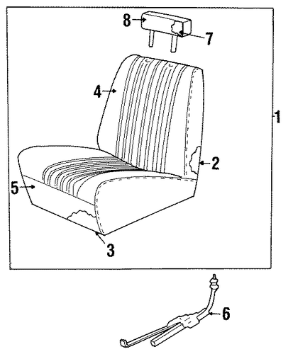 C2500 Pickup FRONT SEAT COMPONENTS 3