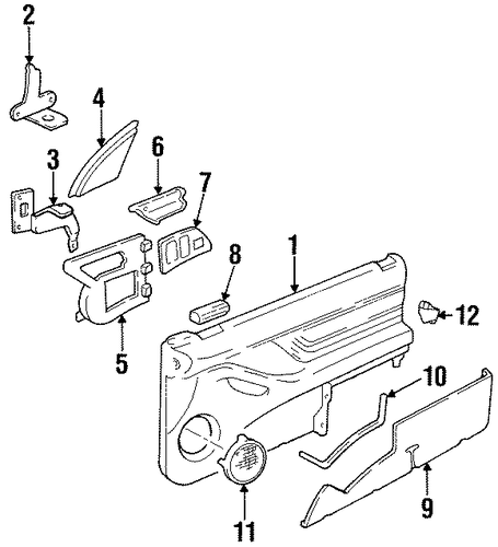 Achieva INTERIOR TRIM - FRONT DOOR