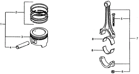 1978 Honda CIVIC 1200 COUPE ** (1200) RING SET, PISTON (OVER SIZE) (0.50) (RIKEN) - (13031PA1004) 1978 Honda CIVIC 1200 COUPE ** (1200) RING SET, PISTON (OVER SIZE) (0.50) (RIKEN) - (13031PA1004)