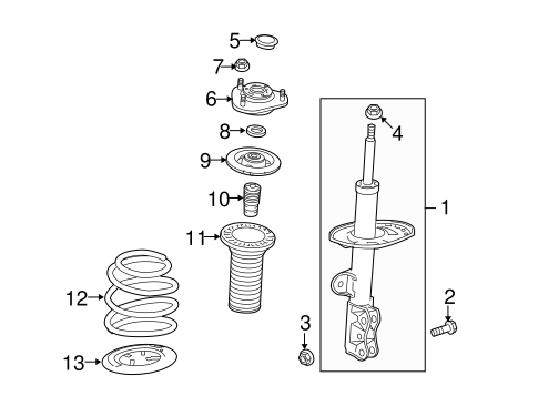FRONT SUSPENSION/STRUTS & COMPONENTS for 2012 Scion xB #1